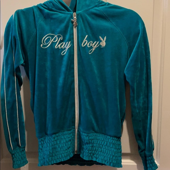 PLAYBOY Tops - Rare Playboy Velour Jacket✨